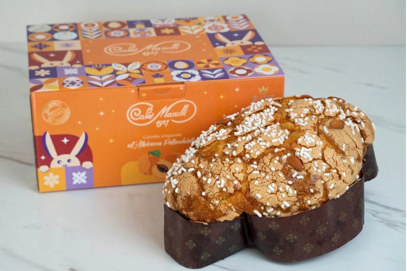 Caffe Masulli Pellecchie Apricot Colomba Italian Easter Cake – 35.27 oz (1kg)
