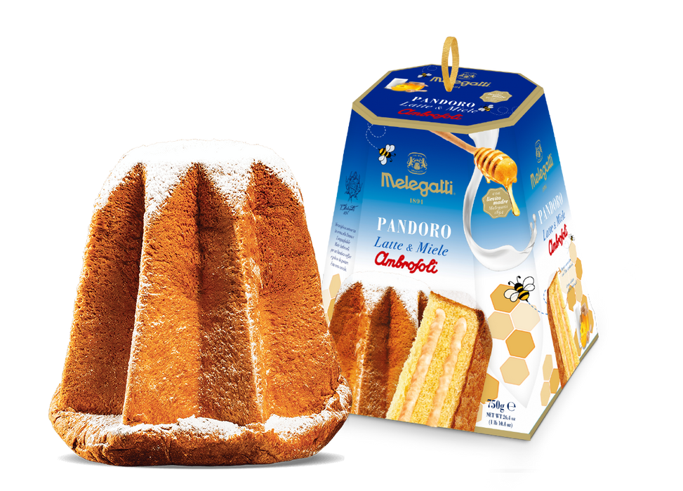 Melegatti Pandoro Milk & Honey Ambrosoli, Latte & Miele, 26.4 oz | 750g