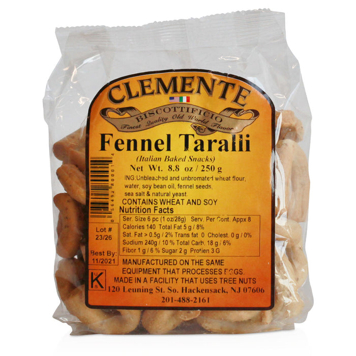 Clemente Fennel Taralli, 8.8 oz | 250g