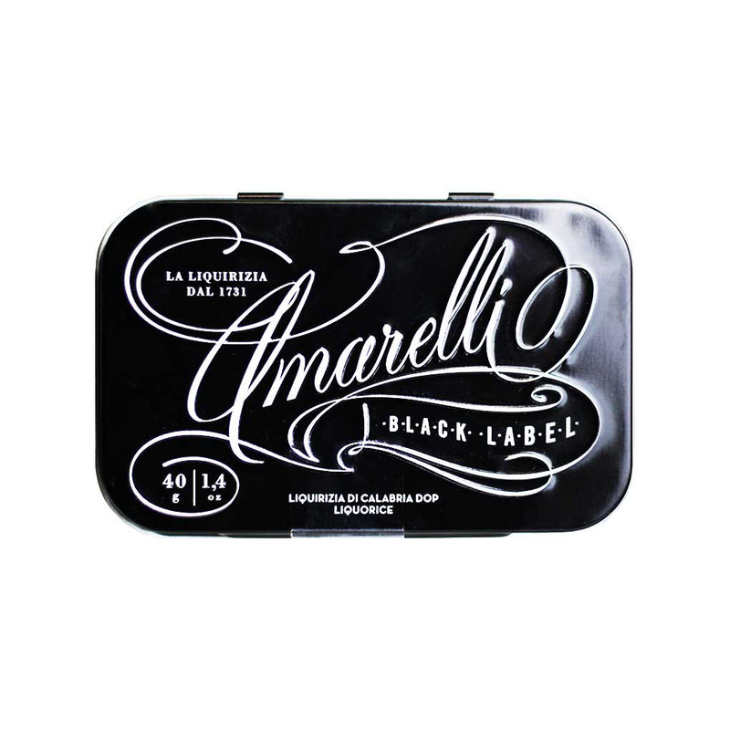 Amarelli – Pure Licorice Black Label, di Calabria DOP, 1.4 oz (40 g) | Product of Italy | DOP Certified