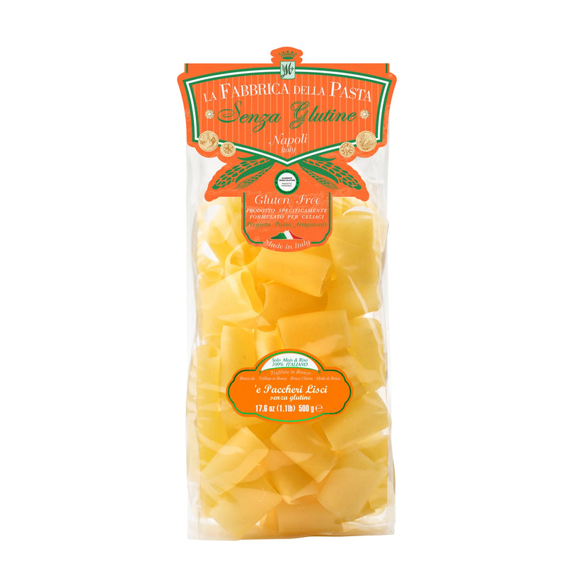 La Fabbrica Della Pasta Gluten Free Paccheri Lisci, #138GF, 17.6 oz | 500g
