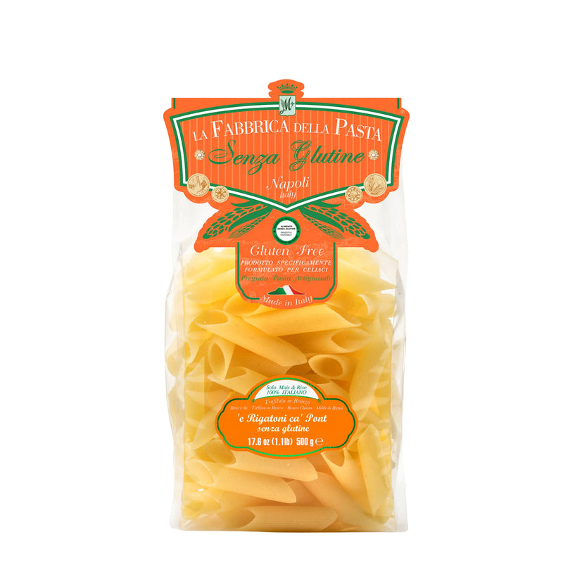 La Fabbrica Della Pasta Gluten Free e' Rigatoni Ca' Pont, #134, 17.6 oz | 500g
