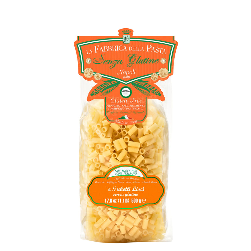 La Fabbrica Della Pasta Gluten Free 'e Tubetti Lisci, #119GF, 17.6 oz | 500gr