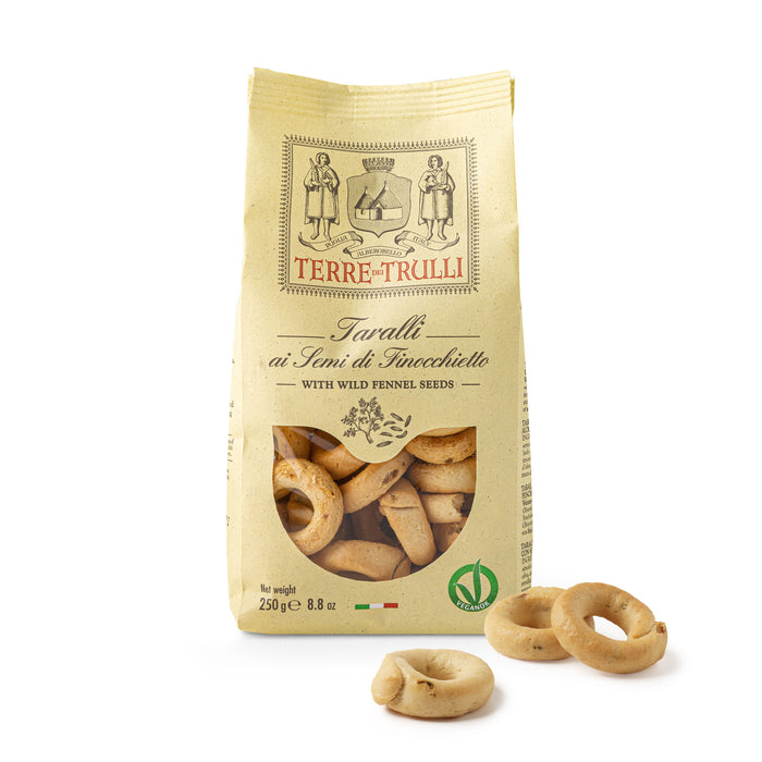 Terre Del Trulli Taralli With Wild Fennel Seeds, 8.8 oz | 250g