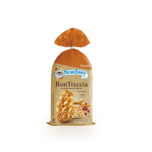 Mulino Bianco BonTreccia w/ Fruit and Buckwheat, 6 Pack 225g