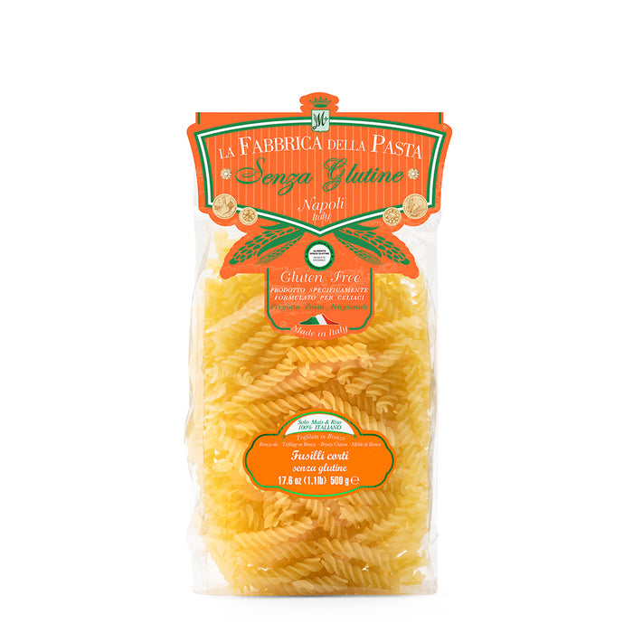 La Fabbrica Della Pasta Gluten Free Short Fusilli, #135, 17.6 oz | 500g