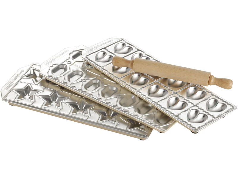 Imperia Raviolamp Gli Speciali Ravioli Set with Rolling Pin, 3 Set