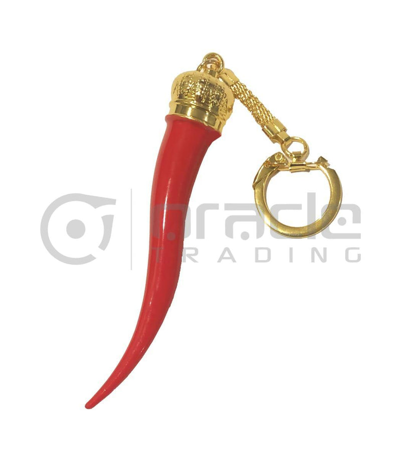 Italian Horn Keychain –  Metal – Cornicello
