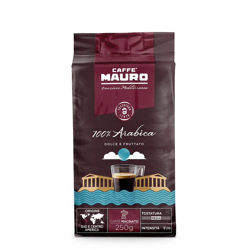 Caffe Mauro Ground 100% Arabica, Medium Roast, 5/10, 8.8 oz | 250g