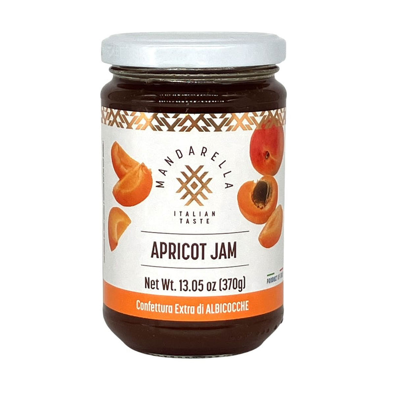 Mandarella Apricot Jam, Confettura Extra di Albicocche, 13.05 oz (370g) | Gluten-Free | Made in Italy