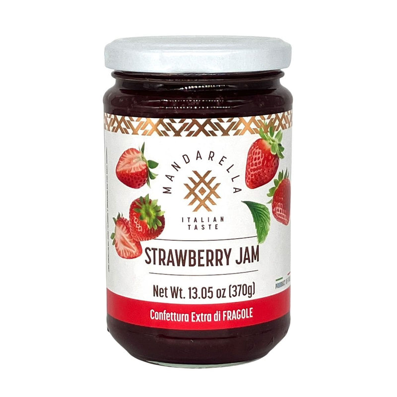 Mandarella Strawberry Jam, Confettura Extra di Fragole, 13.05 oz (370g) | Gluten-Free | Made in Italy