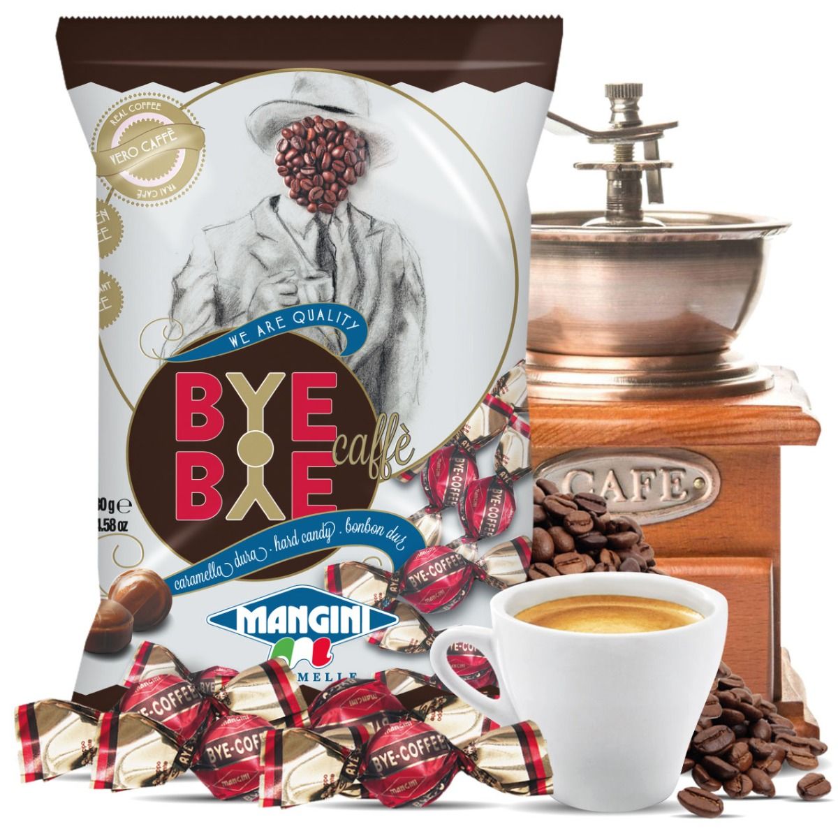 Mangini Bye Bye Caffe, Coffee Candies, 4.58 oz | 130g — Piccolo's ...