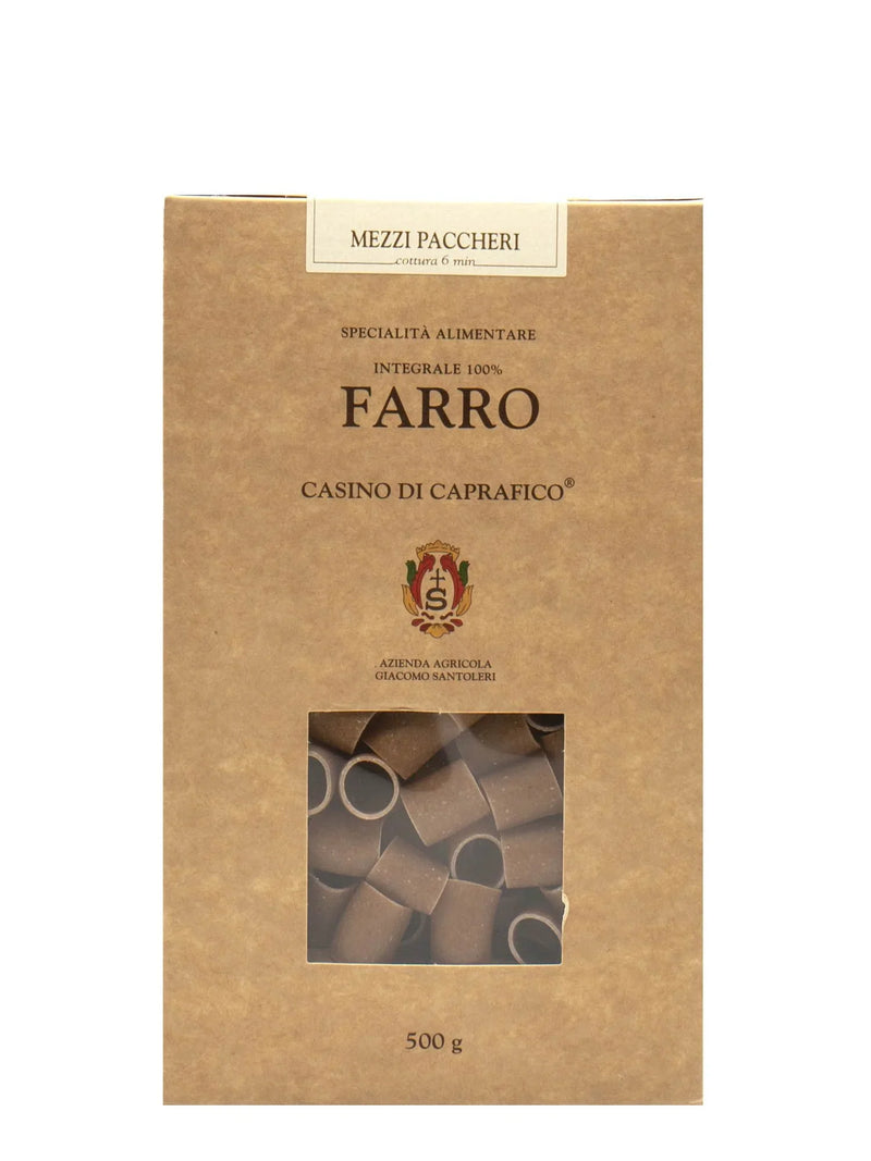 Casino Di Caprafico Farro Pasta Mezzi Paccheri, 17.6 oz | 500g
