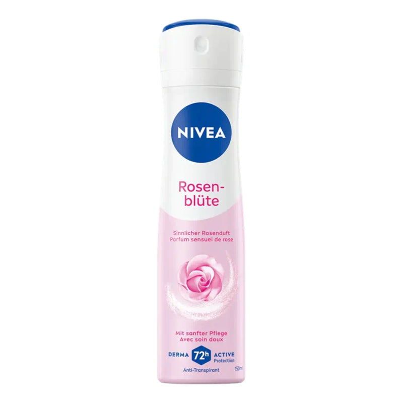 NIVEA Rose Blossom 72H Anti-Perspirant Deodorant Spray, 5.07 fl oz (150ml) – Sensual Rose Fragrance