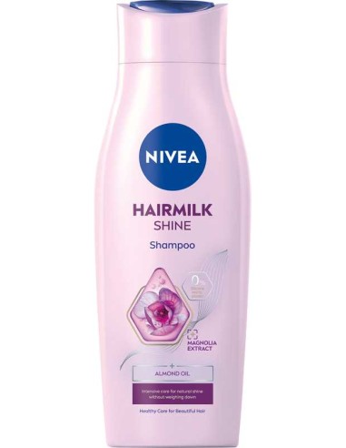 NIVEA – Hairmilk Shine Caring Shampoo  With Magnolia Extract & Almond Oil 13.5 fl oz (400 mL) | Hair Care