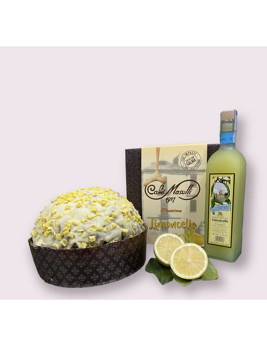 Caffe Masulli Panettone Limoncello & White Chocolate, 35.27 oz | 1kg