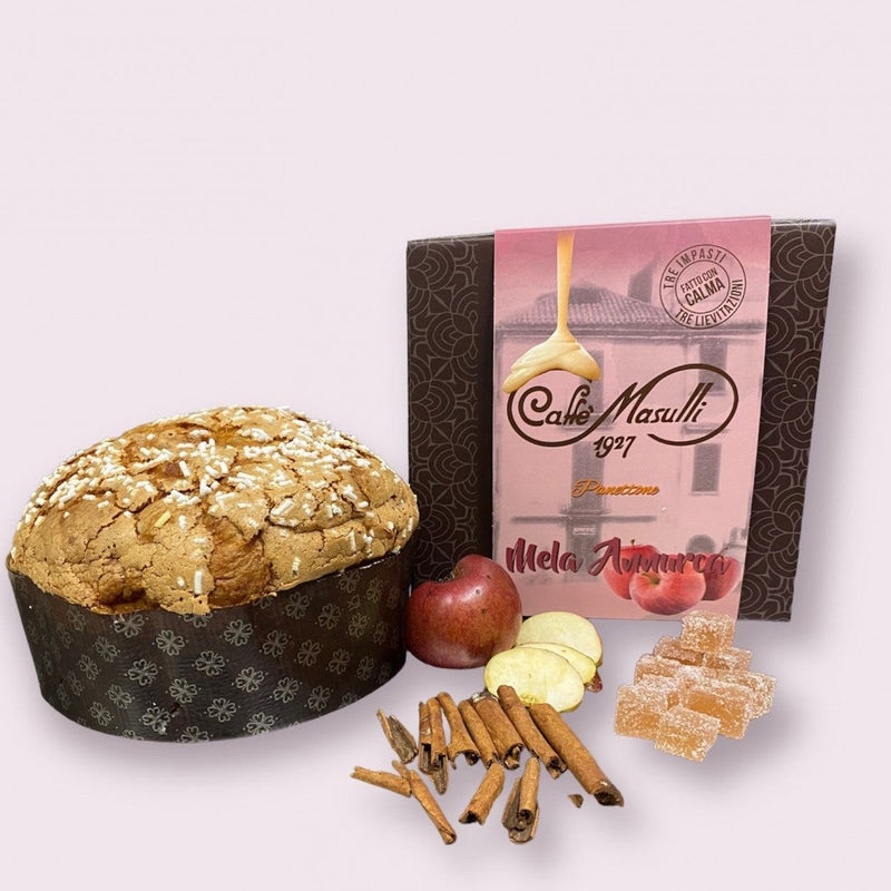 Caffe Masulli Panettone Apple & Cinnamon, Mela Annurca, 35.27 oz | 1kg