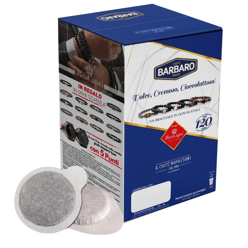 Caffe Barbaro Miscela Cremoso Blue ESE 44mm PODS, 120pk