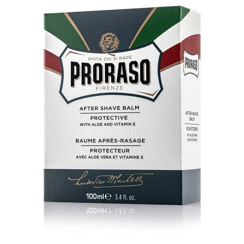 Proraso Aftershave Balm, Protective, with Aloe and Vitamin E, 3.4 oz