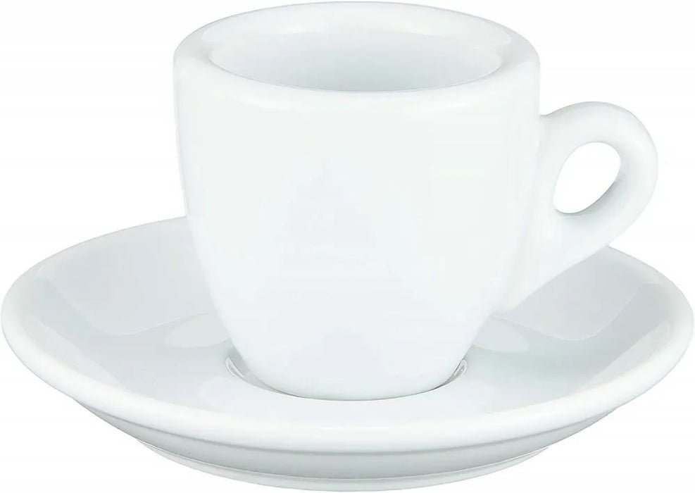 Nuova Point White Palermo Espresso Cups and Saucers - Set of 6