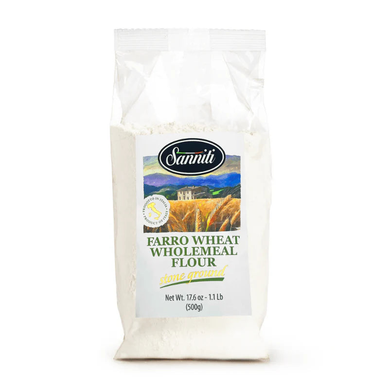 Sannit Farro Wheat Wholemeal Flour, Farina di Farro, 17.6 oz | 1.1 lb