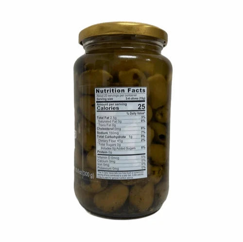 Sanniti Grilled Pitted Olives in Oil, Product of Italy, 19.4 oz | 550g