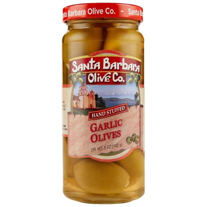 Santa Barbara Olive Co. Garlic Olives, 5 oz | 142g