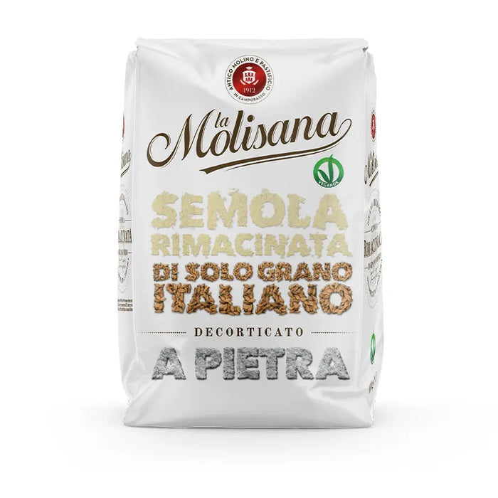 La Molisana Re-Milled Durum Wheat Semolina, Semola Rimacinata, 2.2 lb