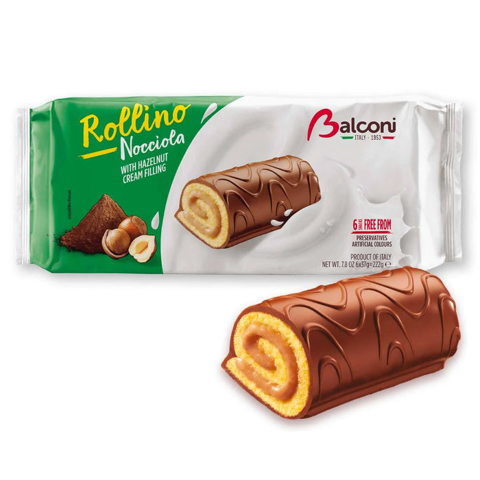 Balconi Rollino Nocciola, with Hazelnut Cream, 7.8 oz | 222 g