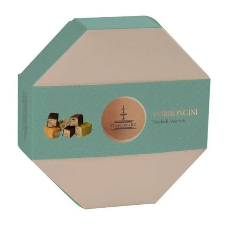 Fiasconaro Torrone Siciliano Soft Bite Size Torrone Box, 8.8 oz