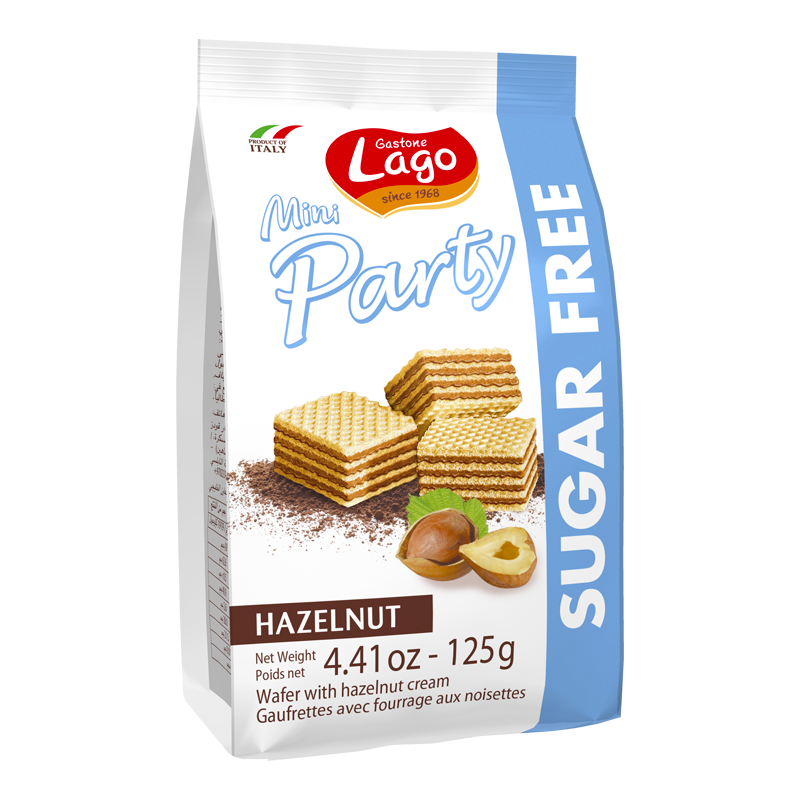 Lago Sugar Free Party Wafers Hazelnut, 7.5 oz | 213g