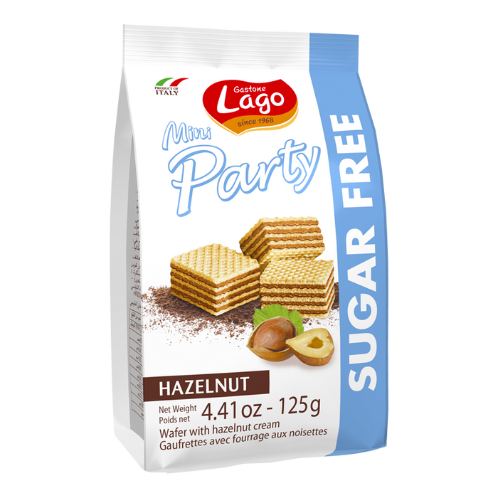 Lago Sugar Free Party Wafers Hazelnut, 7.5 oz | 213g
