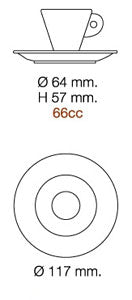 Nuova Point White Trieste Espresso Cups and Saucers - Set of 6