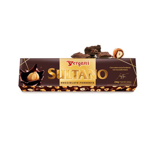 Bergami Sultano chocolate bar packaging on a white background