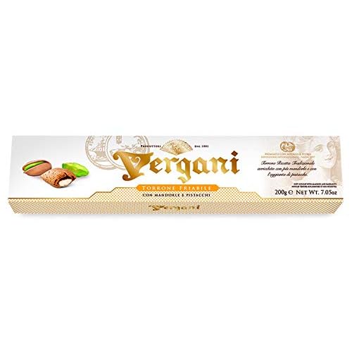 Vergani Hard Nougat w/ Almonds & Pistachio, 7.05 oz | 200g