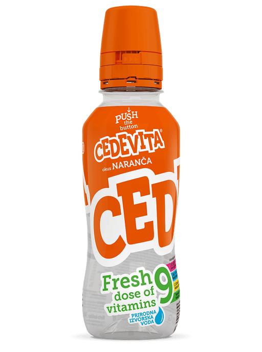 Cedevita Orange Flavor Drink, Fresh Dose of 9 Vitamins, 11.5 FL OZ