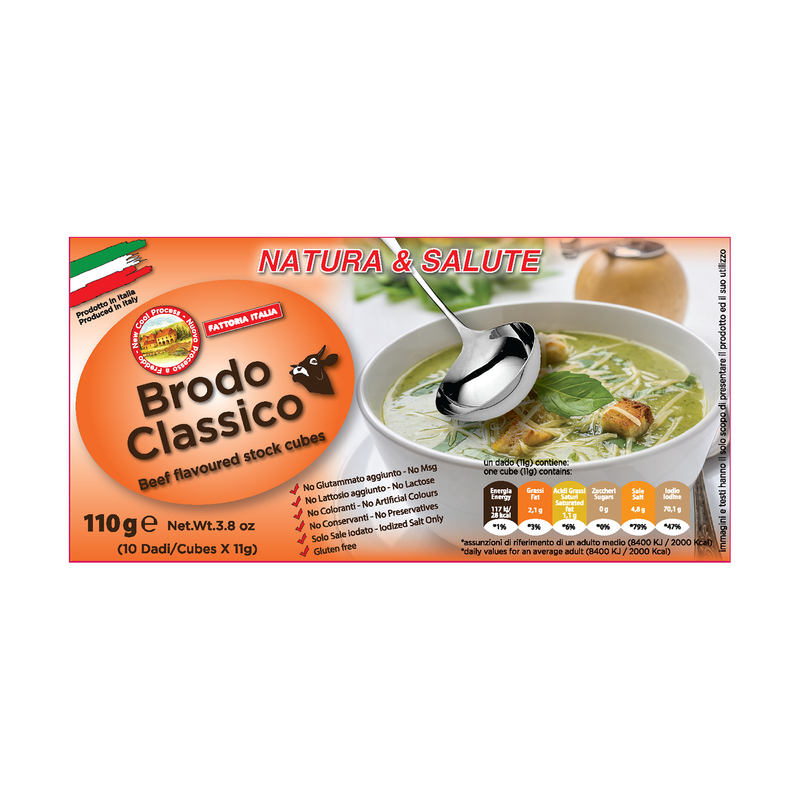 Fattoria Italia Bouillon Cubes: Beef Stock, 10 cubes, 3.8 oz | 110g