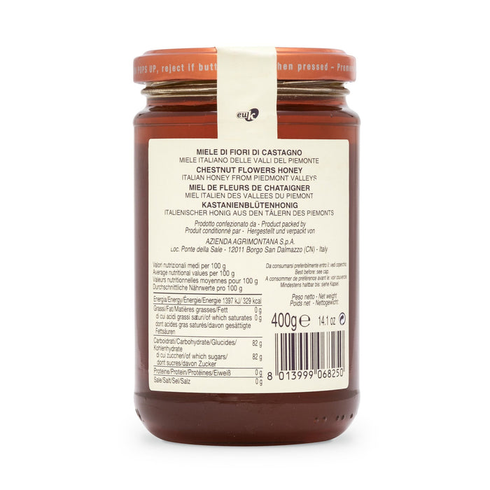 Agrimontana Chestnut Flower Honey, Miele di Fiori di Castagno, 14.1 oz | 400g