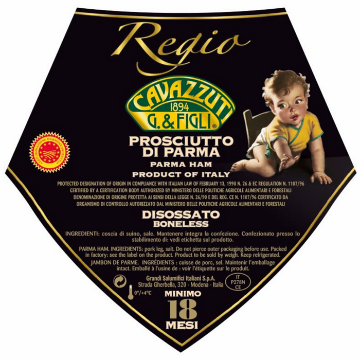 Cavazzuti Prosciutto di Parma Aged 20 Months, Approx 17 lb
