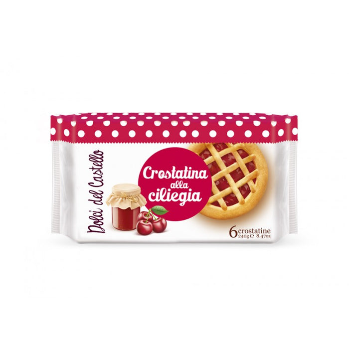 Valdenza Crostatina Ciliegia, Cherry Cream Tartlet, 6 x 8.47 oz