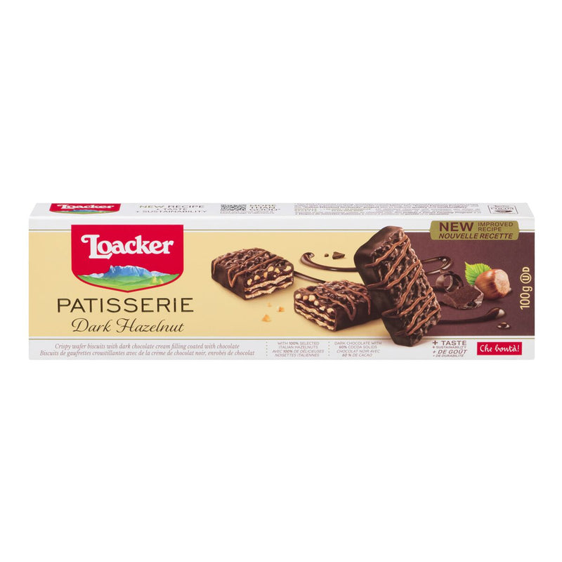 Loacker Patisserie Dark Hazelnut Wafer, 3.53 oz | 100g