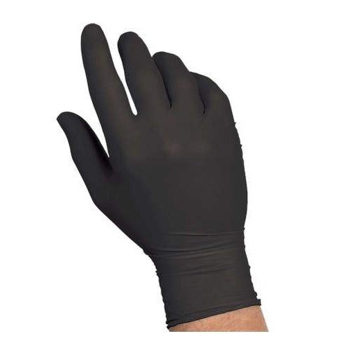 Handgards Black Powder Free Extra Large Disposable Nitrile Gloves- 100pk