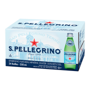 San Pellegrino Sparkling Mineral Water, 8.45 fl oz, Glass Case