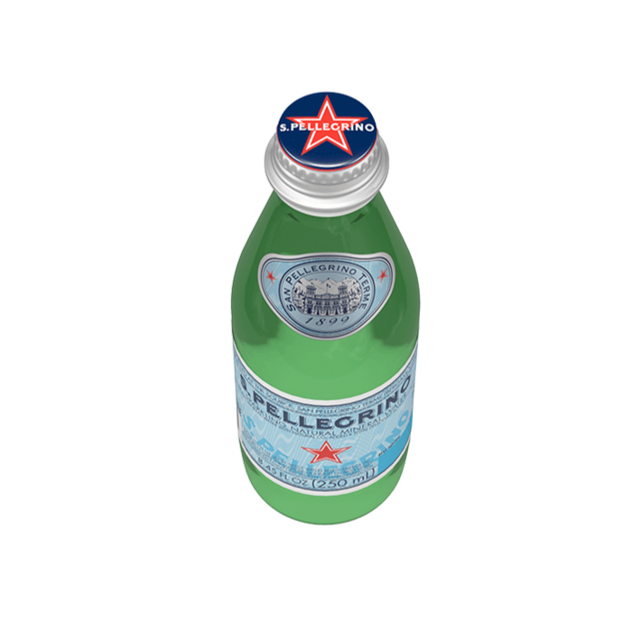 San Pellegrino Sparkling Mineral Water, 8.45 fl oz, Glass