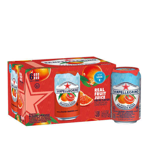 San Pellegrino Blood Orange Sparkling Fruit Beverage, 11.15 Fl. Oz Cans