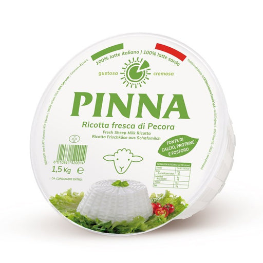 Pinna Fresh Sheep Ricotta, Made in Italy, Approx 3 lb