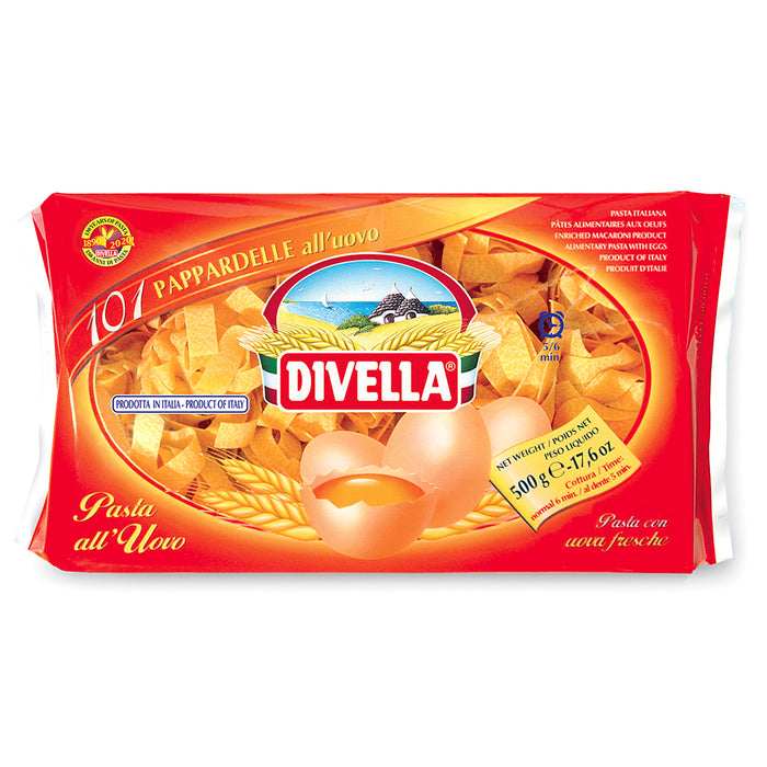 Divella Egg Pappardelle Pasta #101, 17.6 oz | 500g