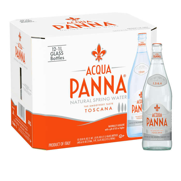 Acqua Panna Natural Spring Water, 33.8 oz | 1 Liter Glass