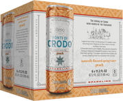 Fonti Di Crodo Peach Sparkling Water, Made in Italy, 6 Pack 11.2 fl oz