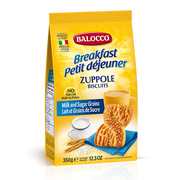 Balocco Zuppole Biscuits, Milk & Sugar Grains Cookies, 12.3 oz | 350g